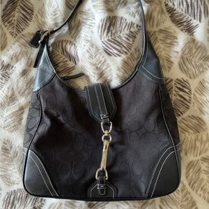 Coach Signature hobo shoulder bag black